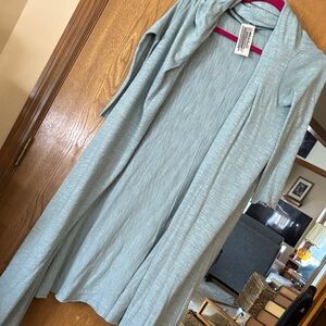 Free People beach Soft light sky Blue Longline Cardigan